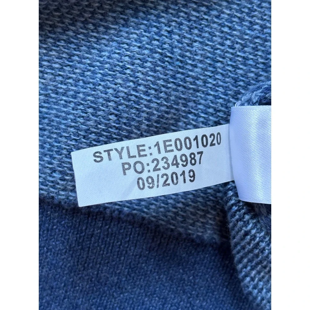 Vineyard Vines Mens Hamilton 1/4 Zip 1/2 Blue Sweater‎ Large Cotton Wool Blend